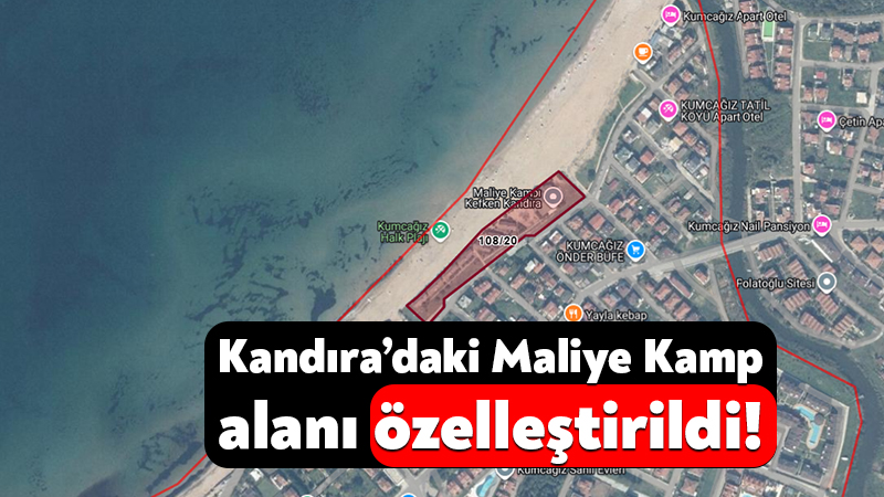 Resmi Gazete’de yayınlandı: Kandıra’daki Maliye Kamp alanı özelleştirildi! Kandıra’daki Kumcağız Plajı’nda yer alan Maliye Kampı Resmi Gazete’de yayınlanan