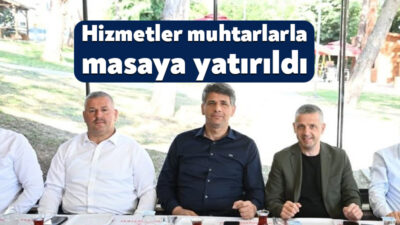 Kartepe Belediye Başkanı Av. M. Mustafa Kocaman, mahalle muhtarlarıyla bir