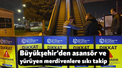Kocaeli Büyükşehir Belediyesi, kent genelinde sorumlu olduğu 31 yürüyen merdiven