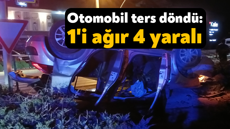 Kocaeli Karamürsel ilçesinde otomobil ters döndü: 1’i ağır 4 yaralı Kocaeli'nin Karamürsel ilçesinde otomobil ile motosikletin çarpışması sonucu meydana gelen