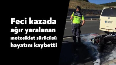 Kocaeli'nin İzmit ilçesinde, Kuzey Marmara Otoyolu'nda panelvana arkadan çarparak ağır