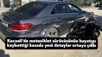 Kocaeli'nin Gölcük ilçesinde motosikletlinin hayatını kaybettiği kazanın, otomobil ile çarpışması