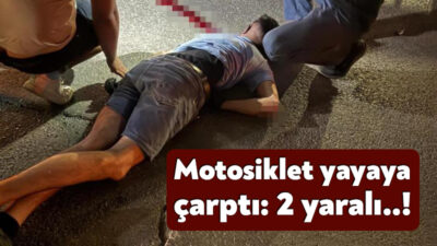 Kocaeli'nin Körfez ilçesinde seyir halindeki motosikletin yola aniden çıkan yayaya