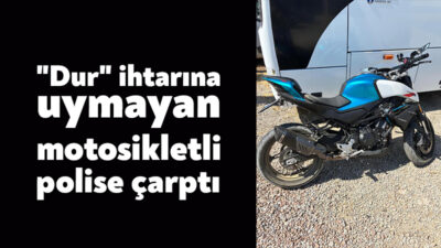 Kocaeli'nin Gölcük ilçesinde uygulama noktasında "dur" ihtarına uymayan motosiklet sürücüsünün