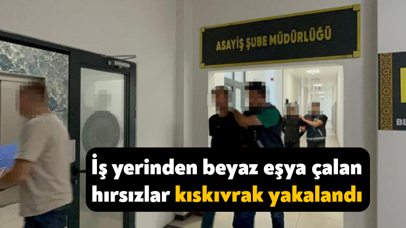 Kocaeli'nin Derince ilçesinde iş yerinden çeşitli beyaz eşyalar çalan iki