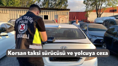Kocaeli'de korsan taşımacılık yaptığı tespit edilen otomobil sürücüsüne 100 bin