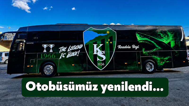 Yeni sezon hazırlıklarını sürdüren Kocaelispor, takım otobüsünü de yeniledi. Yeşil-siyahlı