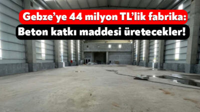 MMS Kimyasal Şirketi, Gebze’nin Balçık Mahallesi’nde beton katkı maddeleri üretmek