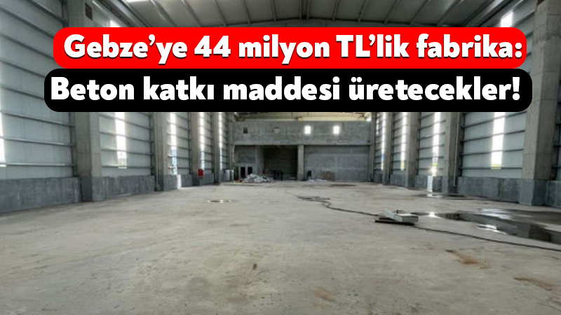 MMS Kimyasal Şirketi, Gebze’nin Balçık Mahallesi’nde beton katkı maddeleri üretmek