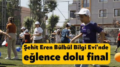 Körfez Belediyesi Şehit Eren Bülbül Bilgi Evi’nde eğitim alan öğrenciler,