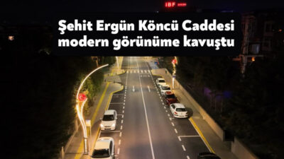 İzmit Şehit Ergün Köncü Caddesi, altyapı ve üstyapı çalışmalarıyla tamamen
