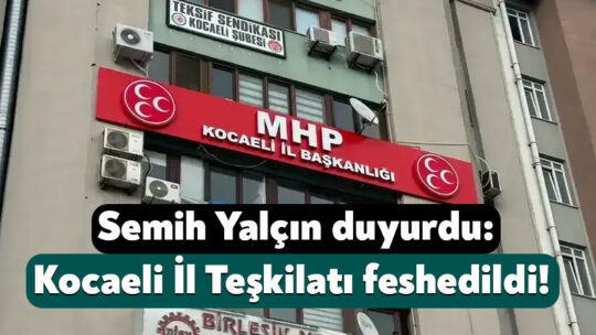 MHP Genel Başkan Yardımcısı Semih Yalçın, sosyal medya hesabından yaptığı