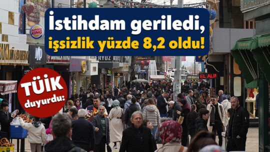 TÜİK, nisan ayı işsizlik rakamlarını açıkladı. Buna göre; mevsim etkisinden