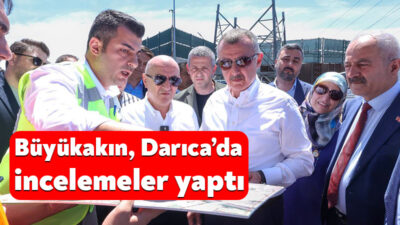 Darıca Dutluk Sokak’taki üstyapı yenileme çalışmalarını inceleyen Kocaeli Büyükşehir Belediye