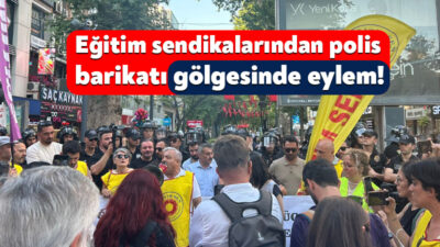 Kocaeli’deki eğitimciler Ankara’da gözaltına alınan özel okul öğretmenlerine destek olmak