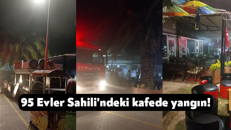 95 Evler Sahili’ndeki kafede yangın! Kocaeli'nin Körfez ilçesinde bir kafenin mutfak bölümünde çıkan yangın hasara