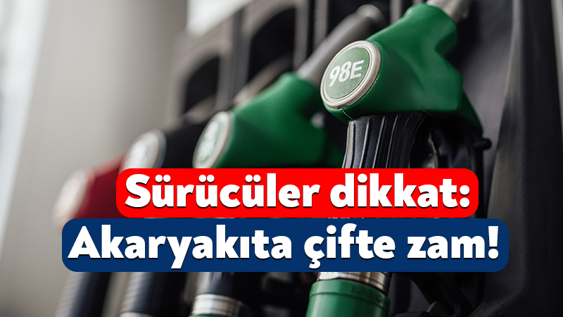 Akaryakıta çifte zam! 16 Temmuz 2026 Kocaeli akaryakıt fiyatları Brent petrol ve döviz kurundaki gelişmeler akaryakıt fiyatlarını etkiliyor. Bu