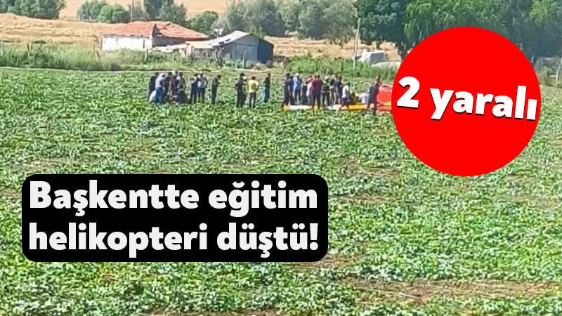 Ankara’da eğitim helikopteri düştü: 2 yaralı! Ankara’nın Sincan ilçesine bağlı Temelli Mahallesi’nde TUSAŞ’a ait R-44 tipi