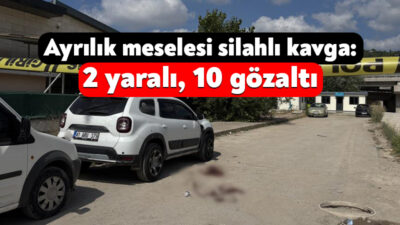 Kocaeli'nin İzmit ilçesinde çocuklarının ayrılık süreci nedeniyle bir araya gelen