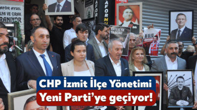 CHP Kocaeli İl Başkanı Erdem Arcan ve yönetiminin yanı sıra
