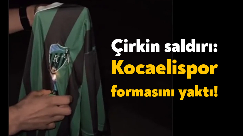 Çirkin saldırı: Kocaelispor formasını yaktı! Kocaelispor’un forması Amedspor’lu olduğu iddia edilen bir kişi tarafından stadyumun