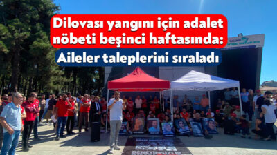 Dilovası’ndaki parfüm fabrikası yangınında yaşamını yitiren işçilerin yakınları adalet nöbetini