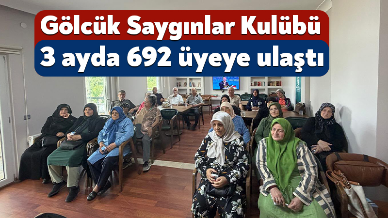 Gölcük Saygınlar Kulübü 3 ayda 692 üyeye ulaştı Kocaeli Büyükşehir Belediyesi’nin 65 yaş ve üzeri vatandaşların aktif yaşlanmasını