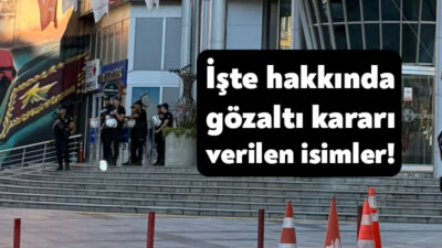 İzmit Belediyesine yönelik yürütülen yolsuzluk soruşturması kapsamında, aralarında Belediye