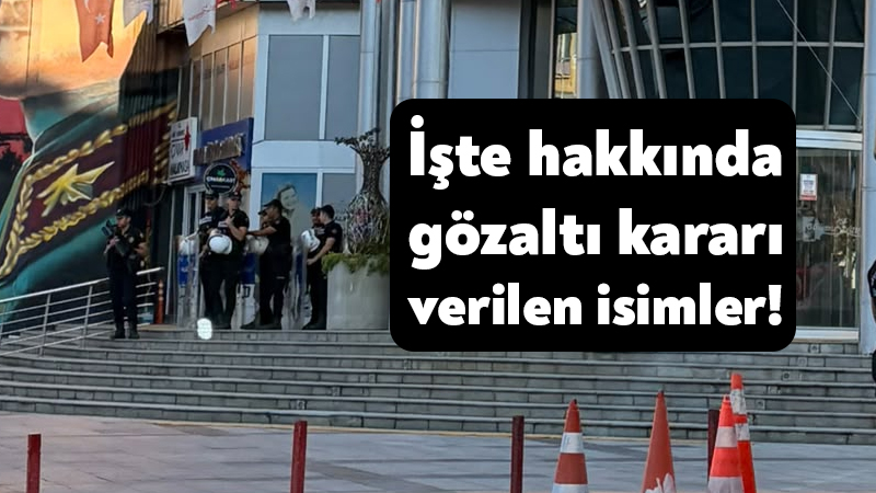 İşte İzmit Belediyesi’nde gözaltına alınanların tam listesi! İzmit Belediyesine yönelik yürütülen yolsuzluk soruşturması kapsamında, aralarında Belediye