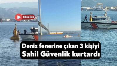 Osmangazi Köprüsü’nün Kocaeli ayağında denize giren 3 kişi, boğulmamak için
