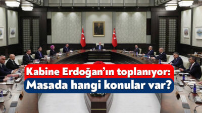 Kabine Toplantısı bugün Cumhurbaşkanı Recep Tayyip Erdoğan’ın başkanlığında gerçekleştirilecek. Cumhurbaşkanlığı
