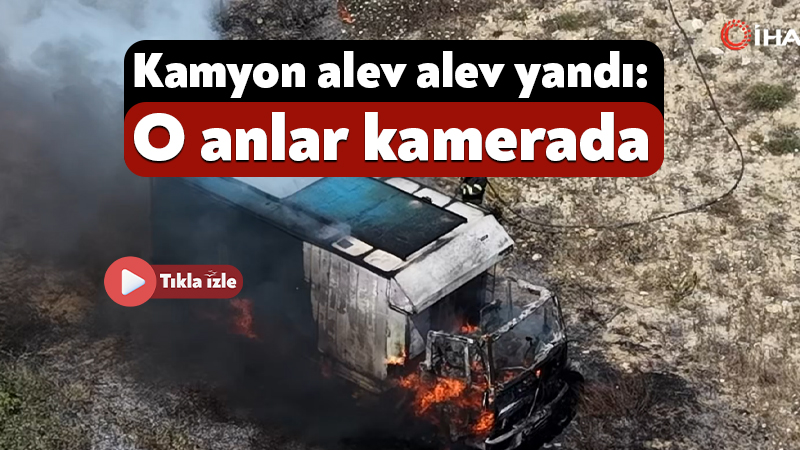 Kocaeli'nin Dilovası ilçesinde park halindeki kamyonda çıkan yangın, itfaiye ekiplerinin