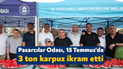 Kocaeli Pazarcılar Odası, her yıl olduğu gibi bu yıl da