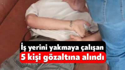 Kocaeli'nin Darıca ilçesinde bir iş yerini benzin dökerek kundaklama girişiminde