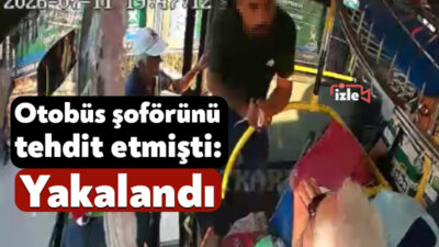 Kocaeli'de özel halk otobüsü şoförüyle durak nedeniyle tartışan ve yanında