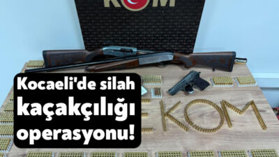 Kocaeli'nin Darıca ilçesinde düzenlenen operasyonda 2 ruhsatsız tabanca, 2 ruhsatsız