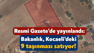 Çevre, Şehircilik ve İklim Değişikliği Kocaeli İl Müdürlüğü Milli Emlak
