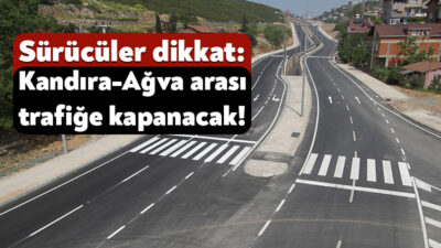 Karayolları 1. Bölge Müdürlüğü’ne bağlı ekipler tarafından Kandıra-Ağva yolu üzerinde
