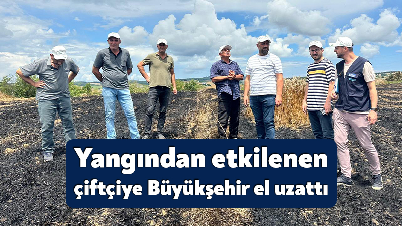 Yangından etkilenen çiftçiye Büyükşehir el uzattı Kocaeli Büyükşehir Belediyesi, Derince Tahtalı ve Kandıra Teksen mahallelerinde geçtiğimiz