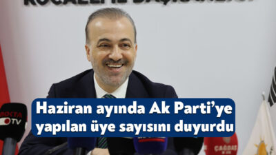 Ak Parti Kocaeli İl Başkanı Şahin Talus, bugün parti il