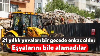 Kocaeli'nin İzmit ilçesinde gece saatlerinde binalarından gelen çatırdama sesleriyle uyanan