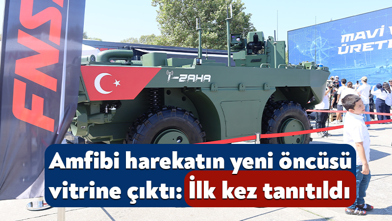 Amfibi harekatın yeni öncüsü vitrine çıktı: İlk kez tanıtıldı Kocaeli'de düzenlenen TEKNOFEST Mavi Vatan etkinliklerinde FNSS tarafından geliştirilen İnsansız