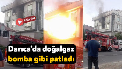 Kocaeli'nin Darıca ilçesinde 4 katlı binada çıkan yangına müdahale esnasında