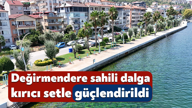 Kocaeli Büyükşehir Belediyesi, Gölcük Değirmendere sahilinde hayata geçirdiği dalga kırıcı