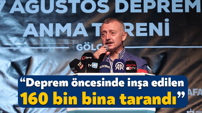 Büyükakın: Deprem öncesinde inşa edilen 160 bin bina tarandı Kocaeli Büyükşehir Belediyesi, AFAD Kocaeli İl Müdürlüğü ve Gölcük Belediyesi