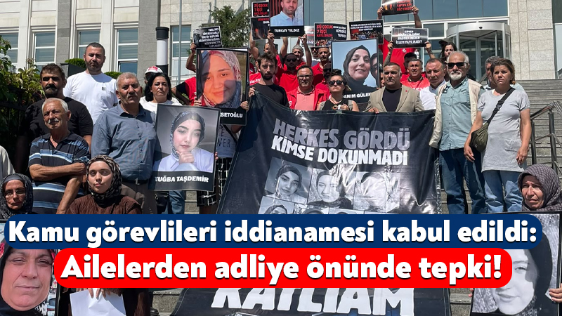 Dilovası yangınında kamu görevlileri iddianamesi kabul edildi: Ailelerden adliye önünde tepki! Dilovası’nda meydana gelen ve 7 işçinin ölümüyle sonuçlanan davada kamu