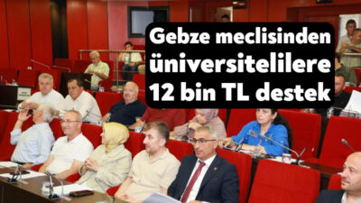 Gebze'de ağustos ayı meclis toplantısında üniversiteyi ilk kez kazanan öğrencilere