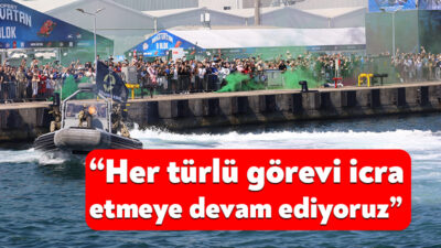 Kocaeli'de düzenlenen TEKNOFEST Mavi Vatan'da SAT ve SAS komandolarının gerçekleştirdiği