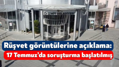 İzmit Belediyesi, bugün kamuoyuna yansıyan para teslimatı görüntüleri hakkında açıklama