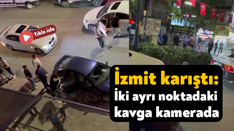Kocaeli'nin İzmit ilçesinde iki farklı noktada çıkan kavga cep telefonu